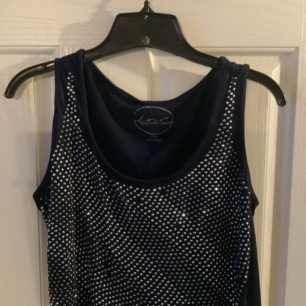 INC Brand Navy Blue Tank Top in size Petite Medium. - Picture 3 of 7